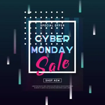 Cyber Monday banner. Stock Illustration
