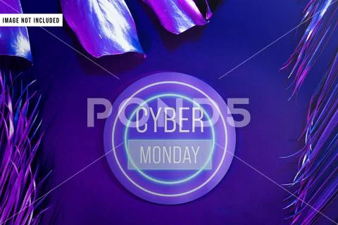Cyber Monday Circle Mockup PSD Template