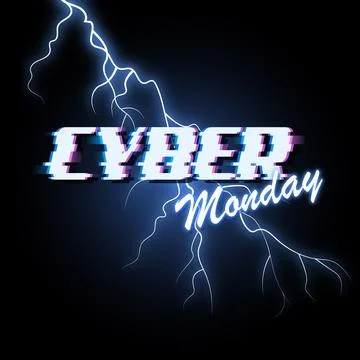 Cyber Monday concept banner vector illustration. EPS10 Stock Illustration