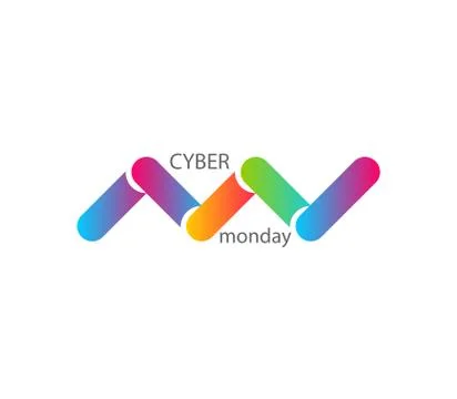 Cyber monday creative dialog advertisement Illustrazione stock
