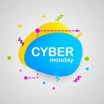 Cyber monday creative dialog advertisement Stock Illustration