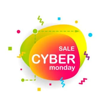 Cyber monday creative dialog advertisement Stock Illustration