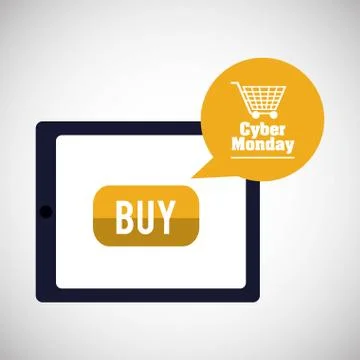 Cyber Monday design Stock Illustration