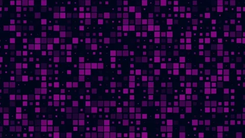 Cyber Monday Digital Grid Motion Background with Neon Purple Techno Pixels .. Stock-Footage 347260952