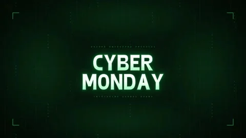 Cyber monday digital hud motion futuristic online shopping sale background,.. Видео 344855910