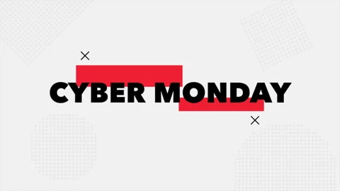 Cyber Monday with dots pattern on white gradient 스톡 동영상 252671287