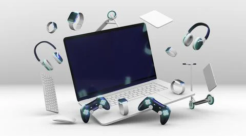 Cyber monday event with controllers Foto stock