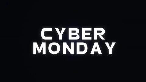 Cyber monday glowing text animation for e-commerce sales and digital market.. Stock Footage 344856023