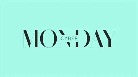 Cyber Monday on green gradient Stock Footage 209776309