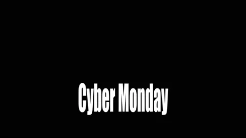 Cyber monday icon jumping isolated in white and green background. motion grap Stock Footage 201391319