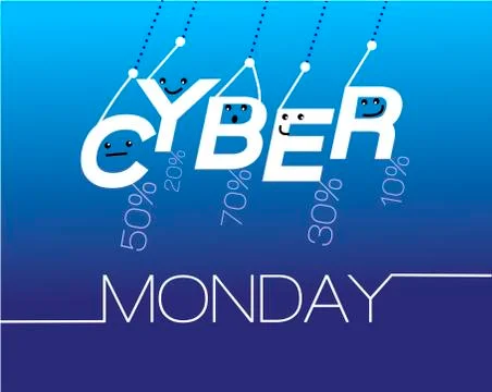 Cyber monday  Illustrazione stock