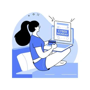 Cyber Monday isolated cartoon vector illustrations. Stock Illustration