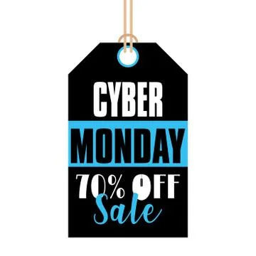 Cyber monday label Stock Illustration