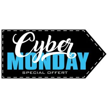 Cyber monday label Stock Illustration