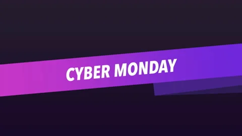 Cyber Monday with lines on black gradient 動画素材 212165591