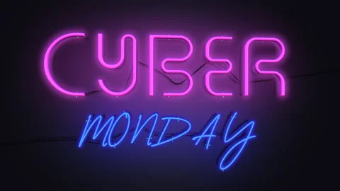 Cyber Monday Neon Stock Footage 143263248