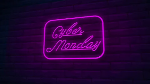 Cyber monday neon Stock Footage 169993645