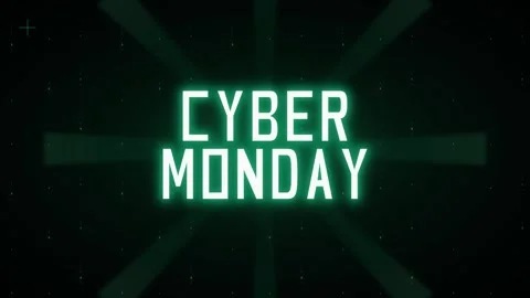 Cyber monday neon text animation digital sale promotion and e-commerce back.. Stock-Footage 344855924