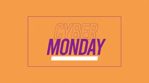 Cyber Monday on orange modern gradient Stock Footage 219715902