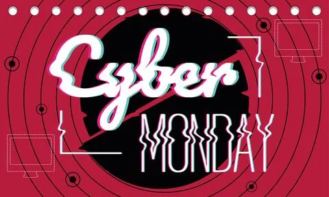 Cyber Monday poster discount Vector Stock Illustration