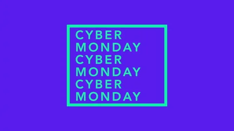 Cyber Monday on purple gradient Vídeo Stock 209786192