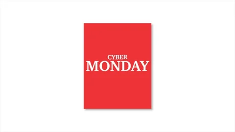 Cyber Monday with red shape on white gradient 動画素材 209775989
