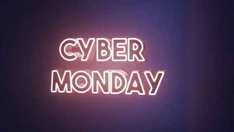 Cyber Monday Sale 3D Text Rotating Stock Footage 287955152