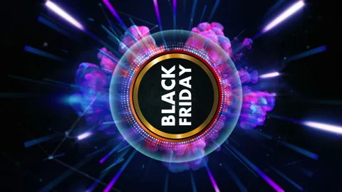 Cyber Monday sale exploding banner in 4K Video stock 161390549