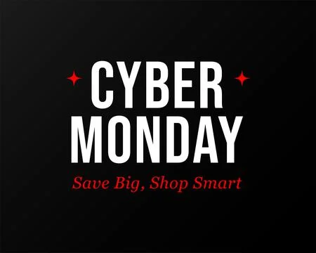 Cyber monday save big shop smart sale Stock Illustration