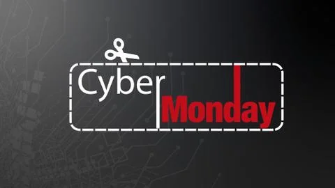 Cyber Monday tech Background Stock Illustration
