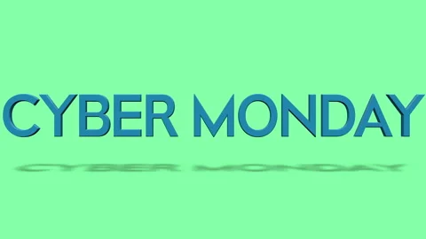 Cyber Monday text with rolling effect on green gradient 動画素材 250577385