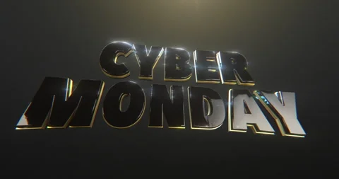 Cyber Monday Title in a 3D animation Stock Footage 251447042
