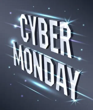 Cyber Monday Web Banner. Data visualization concept. 3d isometric vector イラスト素材