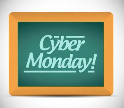 Cyber monday written message illustration design Stock Illustration