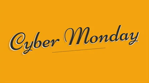 Cyber Monday with yellow gradient Видео 212165500