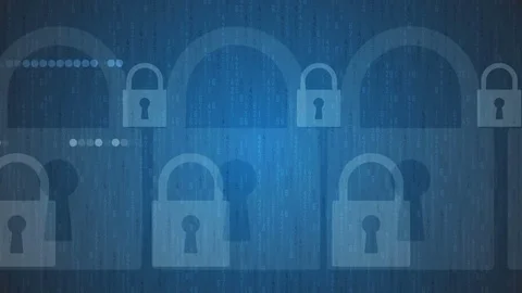 Cyber motion technology background. Protection information and network Stock Footage 78675993
