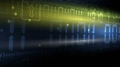Cyber motion technology background. Protection information and network Stock Footage 108441351