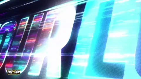 Cyber Neon Logo Reveal Stock After Effects