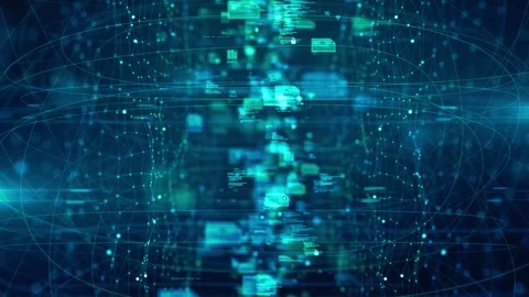 Cyber Network Connected Analytics Data Safety Surveillance Encryption Stock Footage 313571084