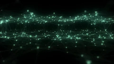 Cyber network connection structure with digital indicators. Stock Footage 331239420