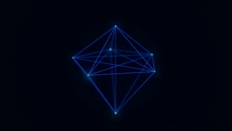 Cyber network connection structure in the form of a diamond. 動画素材 207749434