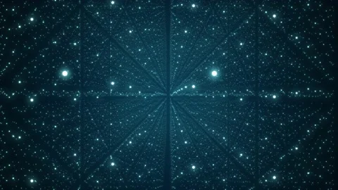 Cyber network connection structure in the galaxy. Technology connect big data. 動画素材 207736236