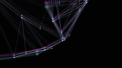 Cyber network connection structure. Science background with glitch effect. Видео 168420039