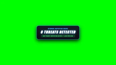 Cyber Network Packet Sniffer Data Telemetry Scanner on Green Screen Vídeos de archivo 345878431