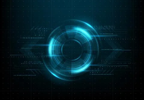 Cyber network vision, digital communication cloud Stock Illustration