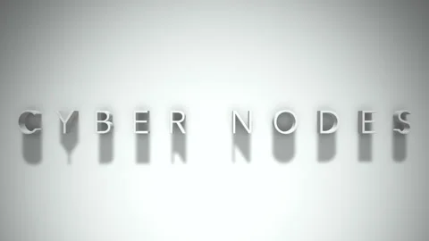 Cyber nodes 3D title animation with shadows on a white background Stock Footage 297517814