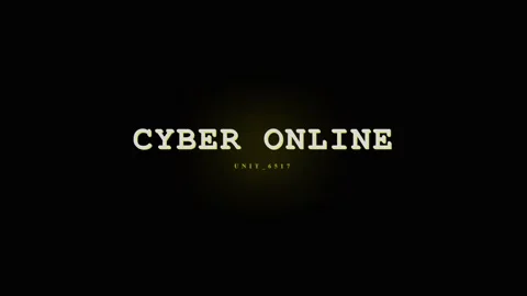 Cyber Online Text Title Animation - Futuristic Digital Network Connection Stock Footage 331568261