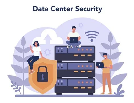 Cyber or web security concept. Idea of digital data protection Stock Illustration