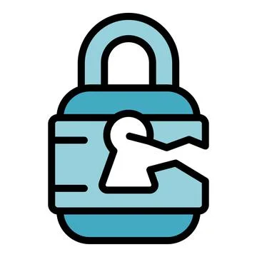 Cyber padlock icon vector flat Stock Illustration