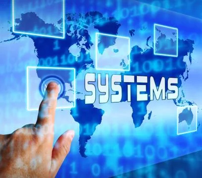 Cyber Physical Systems Bot Interaction 3d Illustration 스톡 일러스트